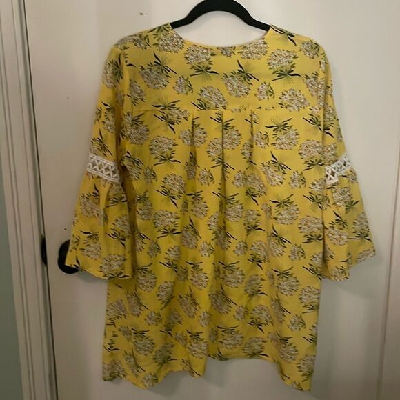 Soree Floral Yellow Women's Tunic - Picture 4 of 4